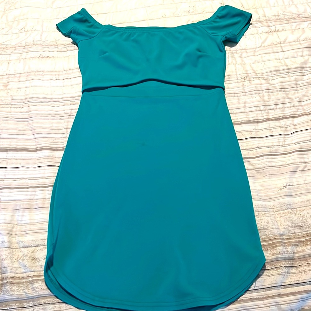 Green Cutout Mini Dress